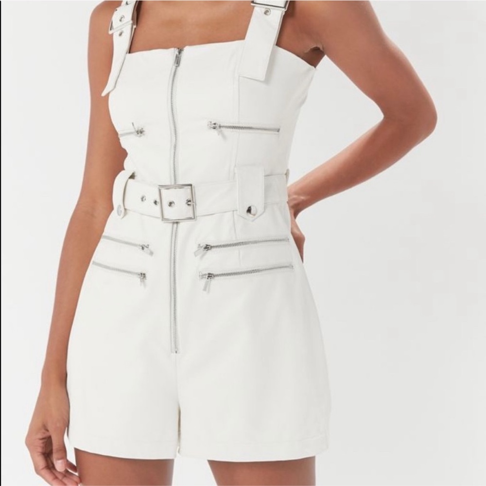 ISO WeWoreWhat Moto leather shorts overalls